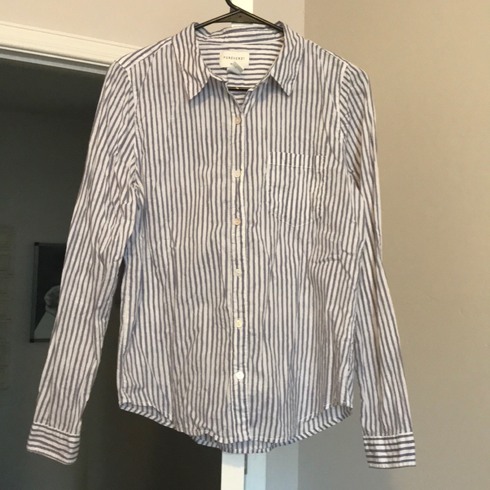 Forever 21 Striped Button-down